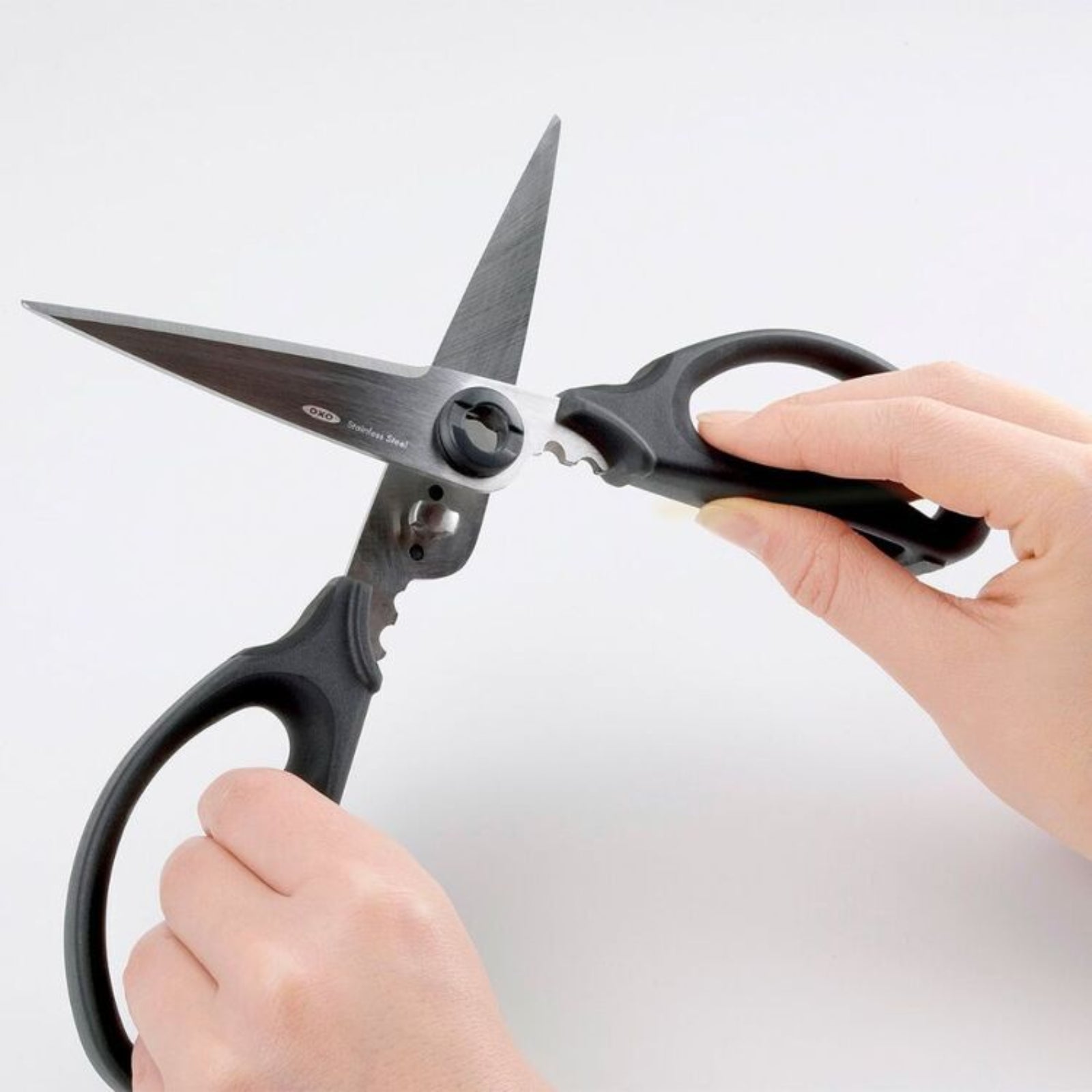 2x OXO Good Grips Kitchen & Herb Scissors – Stainless Steel, Soft Handle