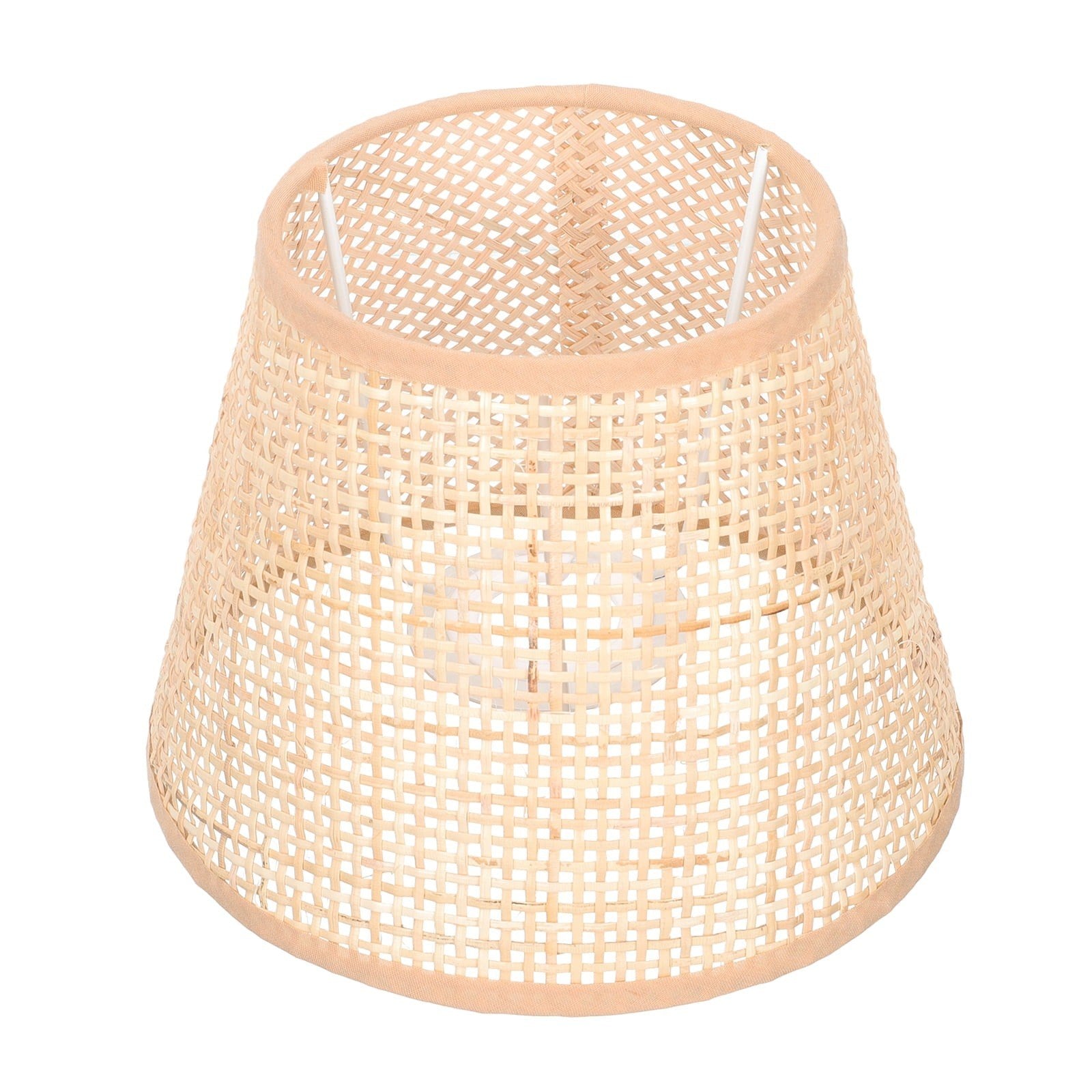 SKISUNO Khaki Rattan Floor Lamp Shade Replacement 6.7x6.7in for Study Room, 1 Piece and Stylish
