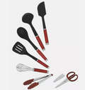 KitchenAid 7-Piece Tool & Gadget Set – Empire Red – Heat Resistant, Dishwasher Safe