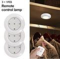 6 LED Light Set with Remote - Cool White for Cabinets & Displays