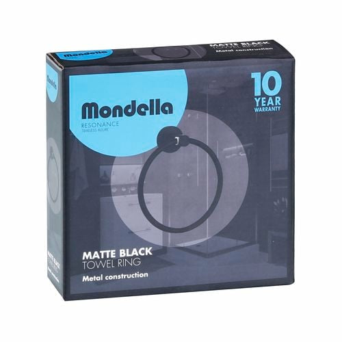 Mondella Matte Black Resonance Towel Ring