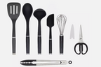 KitchenAid 7-Piece Tool & Gadget Set – Black – Heat Resistant & Dishwasher Safe