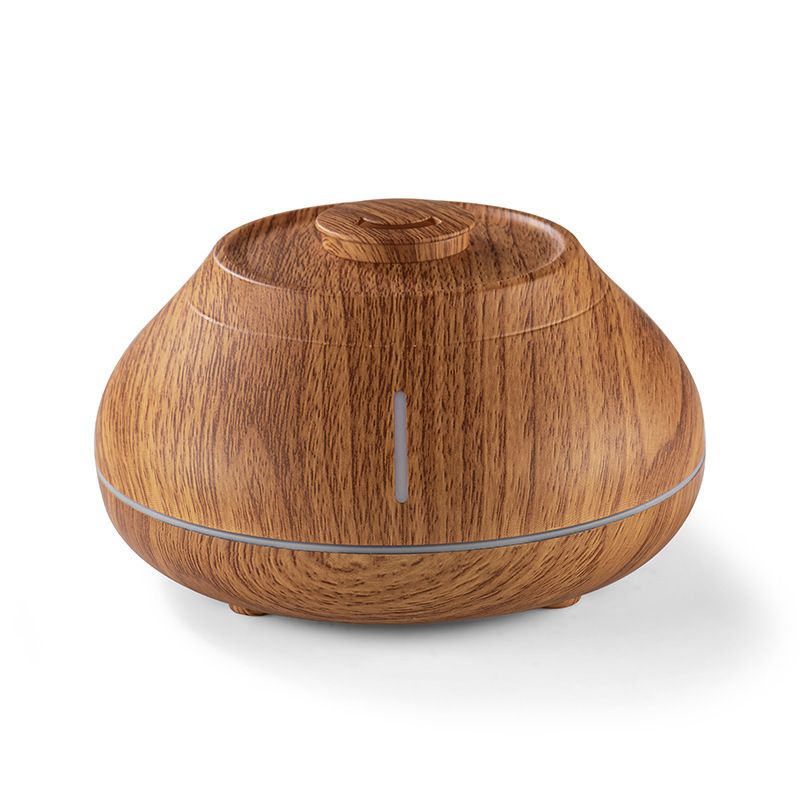 Wood Grain 7-Colour Flame Ultrasonic Nano Mist Humidifier Diffuser