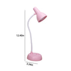 Cute Desk Lamp with USB Charging Port, Dimmable LED Reading Lamp, Flexible Gooseneck Auto Dimming Table Task Light, Bedside Reading Table Lamp, for Home Office Dorm Bedside White