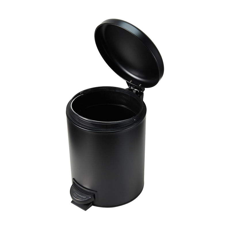 Matte Black Trash Bin - Modern & Durable Waste Container