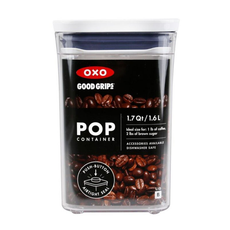 4x OXO POP 2.0 Rectangle Short Food Storage Container – Airtight & Stackable