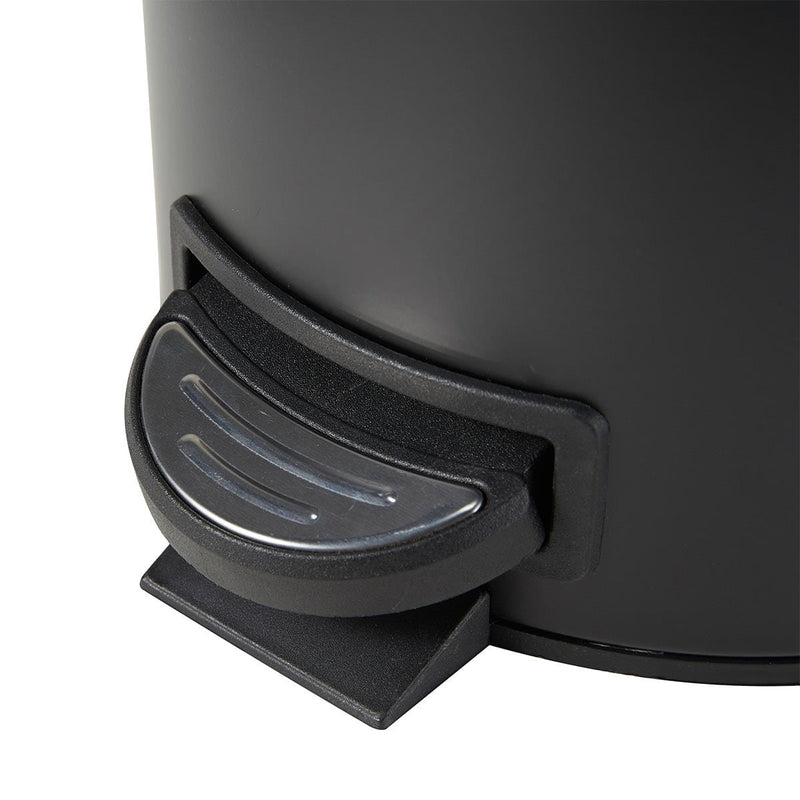 Matte Black Trash Bin - Modern & Durable Waste Container