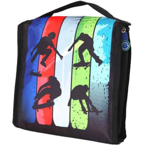 Freezable Sandwich Bag Insulated Portable Food Carrier W/ Zip Closure - Skaters
