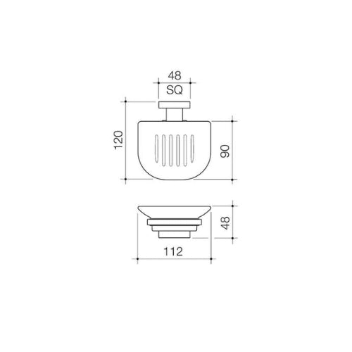 Azzurra Bathroom Furniture Chrome 17 Series Soap Dish