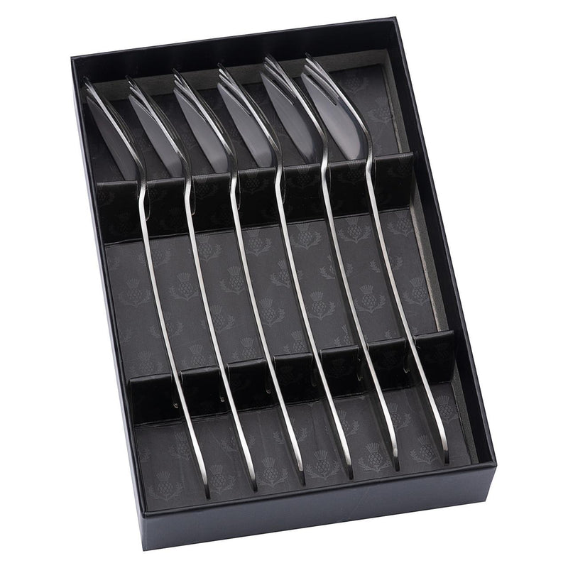 6-Piece Buffet Fork Set – Stainless Steel with Satin Finish