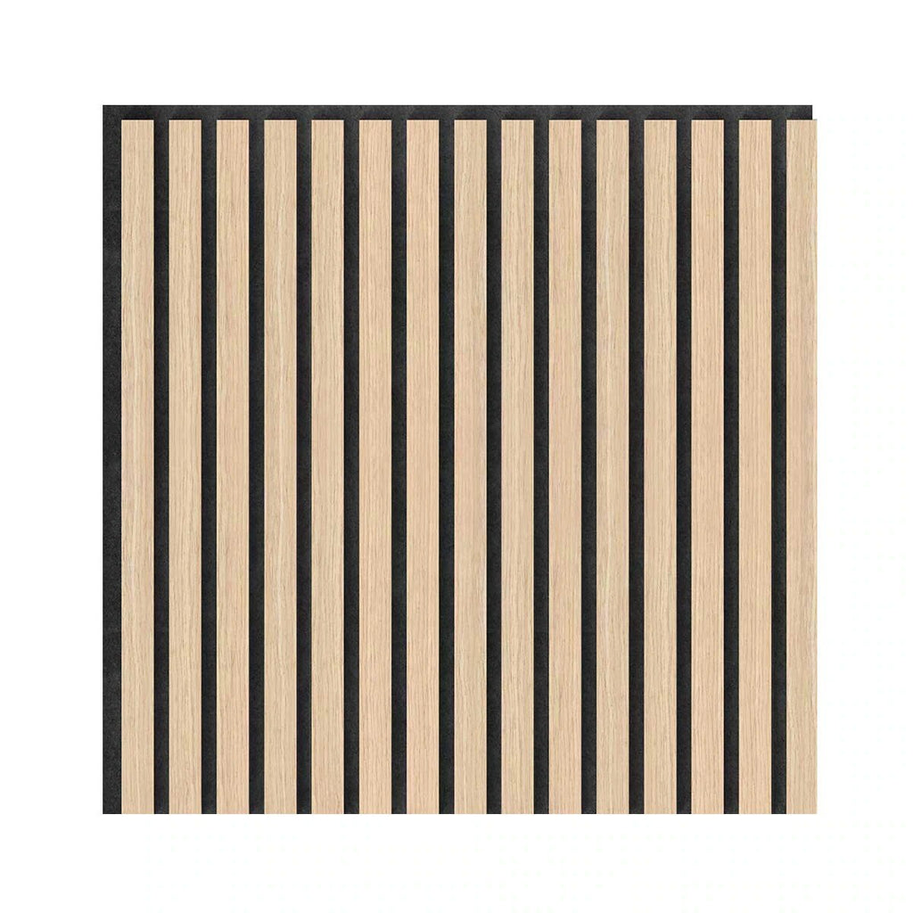 Artika Sonolok Sound Absorbing Slatted Wall Panel Kit Oak And Black