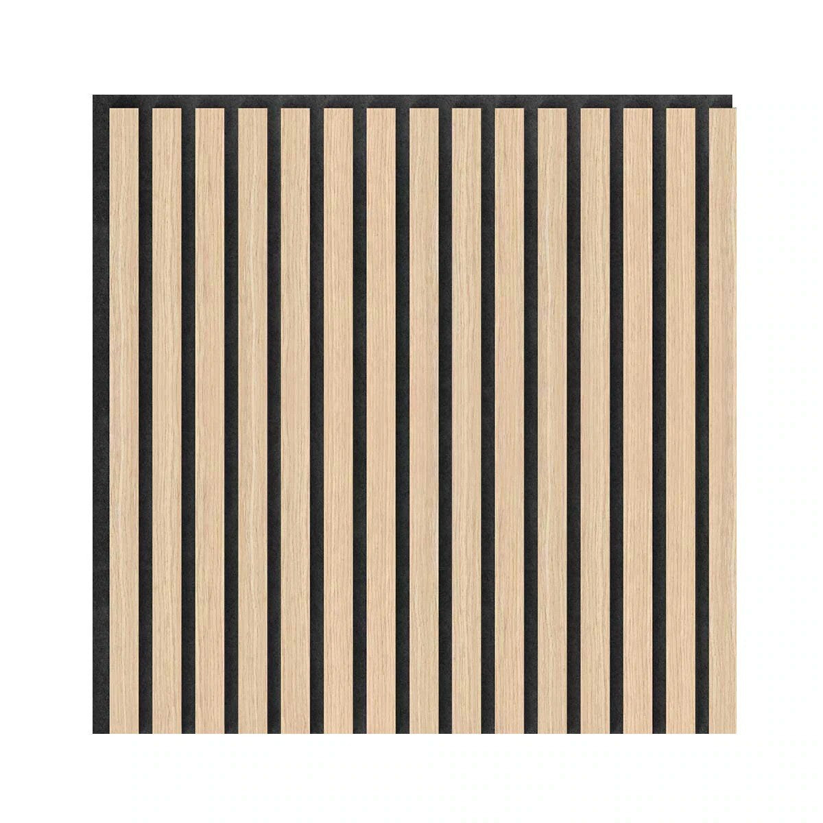 Artika Sonolok Sound Absorbing Slatted Wall Panel Kit Oak And Black