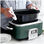 GreenPan 6L Slow Cooker CC009380-001 Pine Green