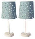 Luce Bella Blue Zoe Table Lamp - 2 Pack