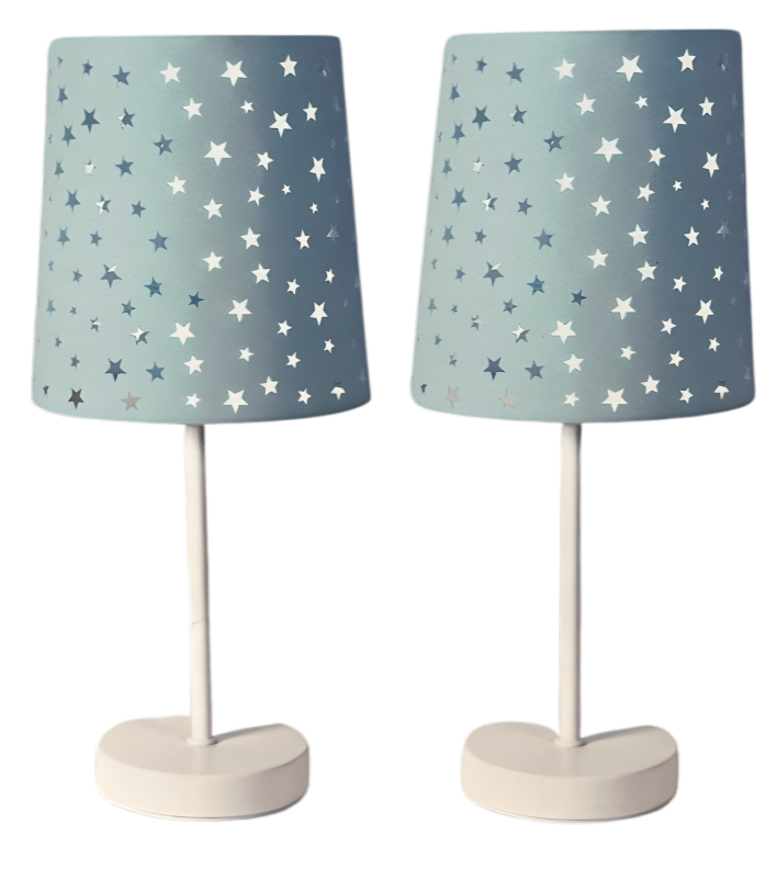 Luce Bella Blue Zoe Table Lamp - 2 Pack