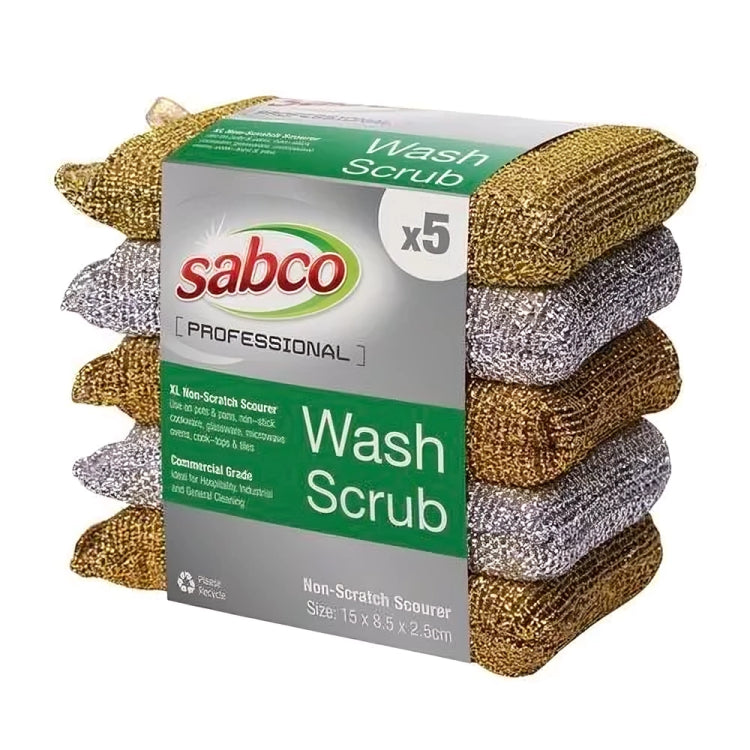 2 x Sabco Professional Heavy Duty Non Scratch Scourer - 5 Pack