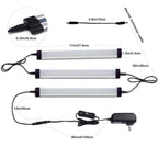 Dimmable Led Under Cabinet Lighting Bar Linkable Kits with Rocker Switch Under Counter Kitchen,Showcase,Shelf Lighting(3 Panel Kits Cold White)