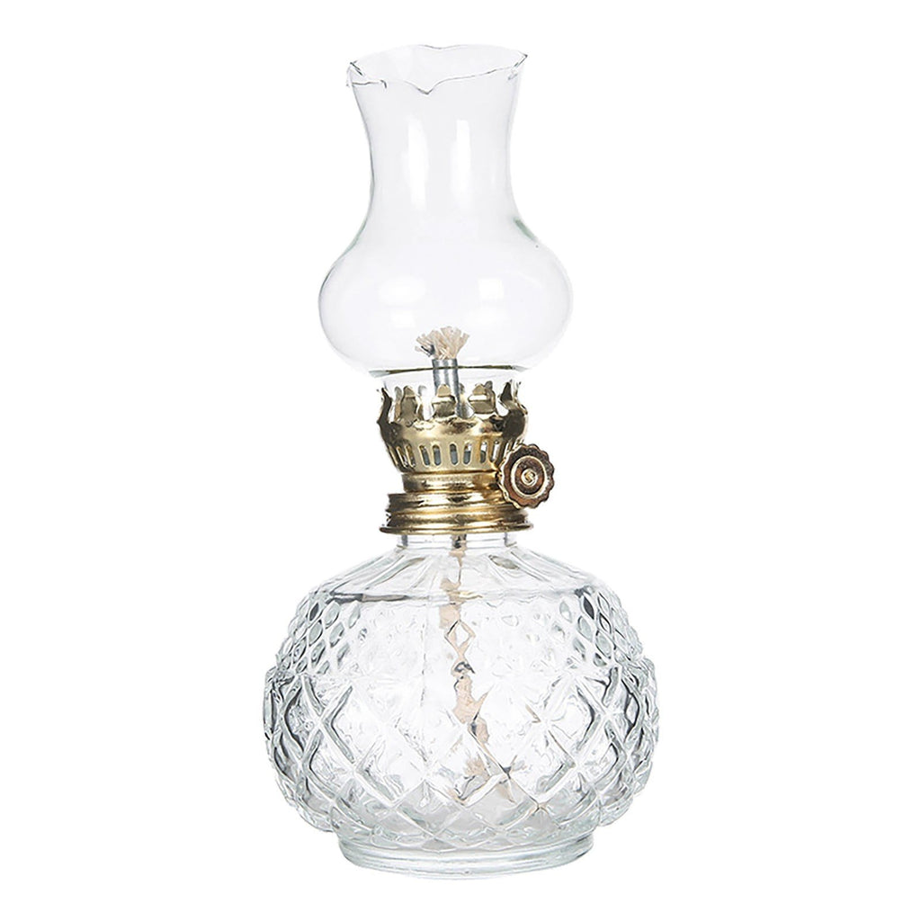 LGCASL Glass Kerosene Indoor Retro Classic Burning Lights Oil Lamp for Home Bedroom Table Decorations Emergency Use, 1*Glass Lamp Glazed Lamp, Clear One Size Glazed lamp, red