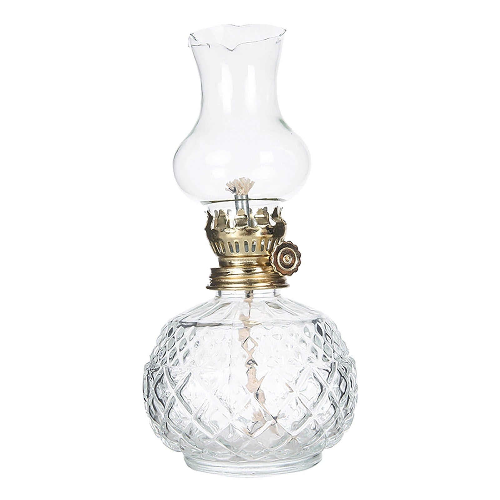 LGCASL Glass Kerosene Indoor Retro Classic Burning Lights Oil Lamp for Home Bedroom Table Decorations Emergency Use, 1*Glass Lamp Glazed Lamp, Clear One Size Glazed lamp, red