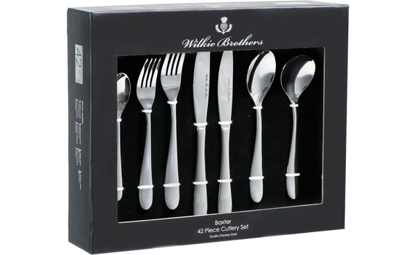 Wilkie Brothers Baxter 42pc Stainless Steel Cutlery Set - Elegant Dining