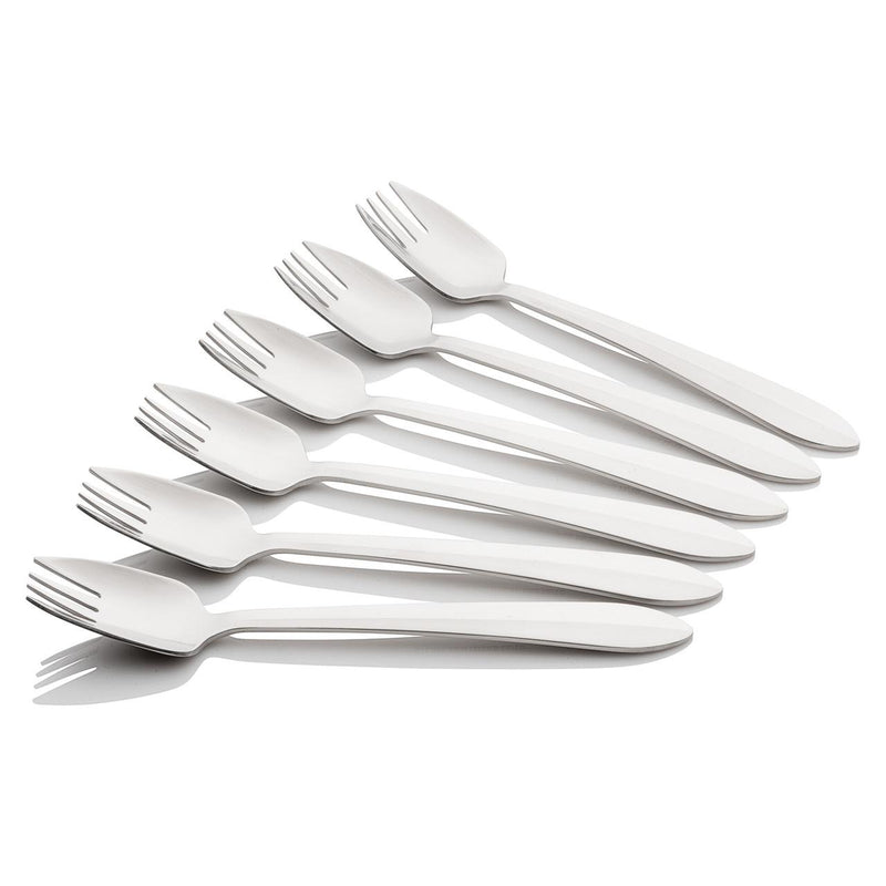 6-Piece Buffet Fork Set – Stainless Steel with Satin Finish