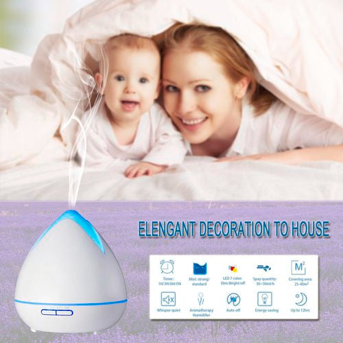 Aromatherapy Diffuser Aroma LED Ultrasonic Air Humidifier Purifier FREE Oil pack