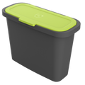 Compost Caddy Kitchen Food Waste Garbage Rubbish Bin 9L - Charcoal & Lime Green
