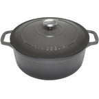 Chasseur 24cm Round French Oven Caviar 4L Casserole Cast Iron