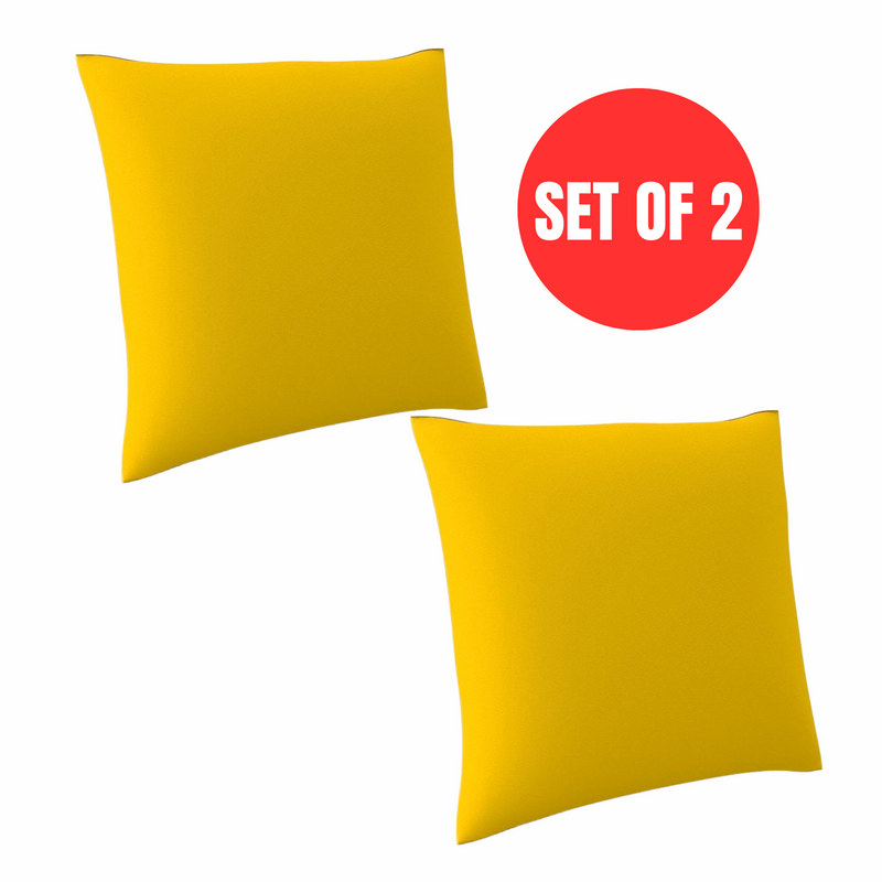 2 x Mojo Cushion Cover Throw Pillow Case 45x45cm, Mustard Design