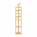 Clothes Stand Garment Coat Rack Shelf Wooden Tree Hanger Bag Hat Hook Holder