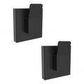 Fusion-Loc Matte Black Suction Designer Hook - 2 Pack
