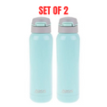 2 x Oasis Insulated Sports Water Bottle Stainless Steel With Straw 500ml - Spearmint