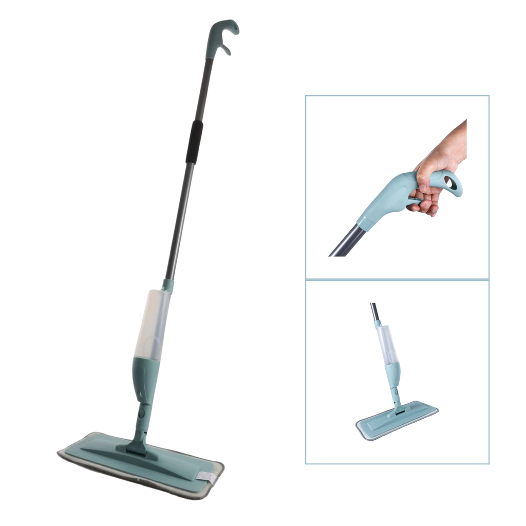 Microfiber Spray Mop for Hard Floor with Refillable Spray Bottle & Washable Pad