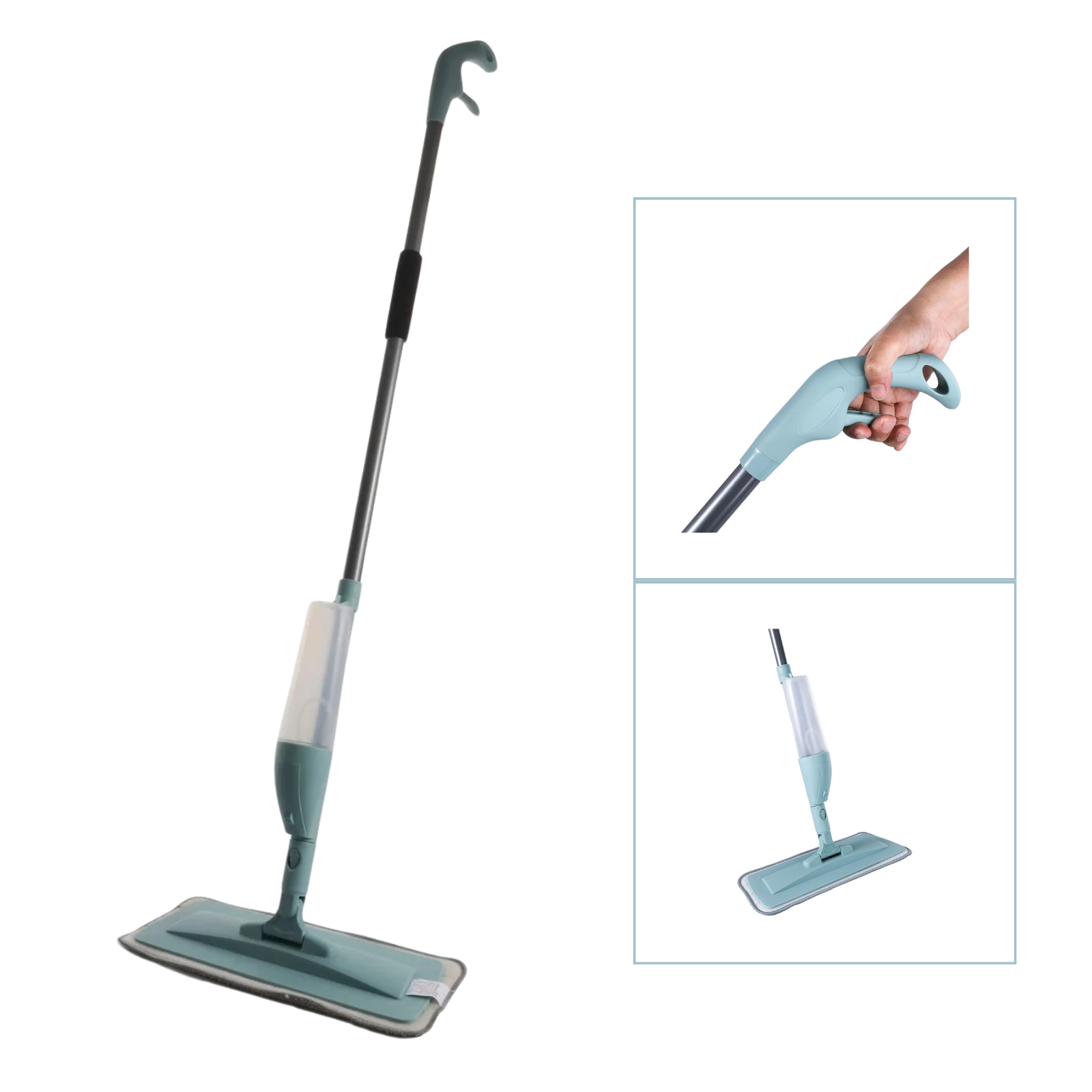 Microfiber Spray Mop for Hard Floor with Refillable Spray Bottle & Washable Pad