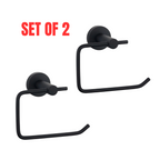 2 x Mondella Toilet Roll Holder Bathroom Tissue Paper Holder - Matte Black