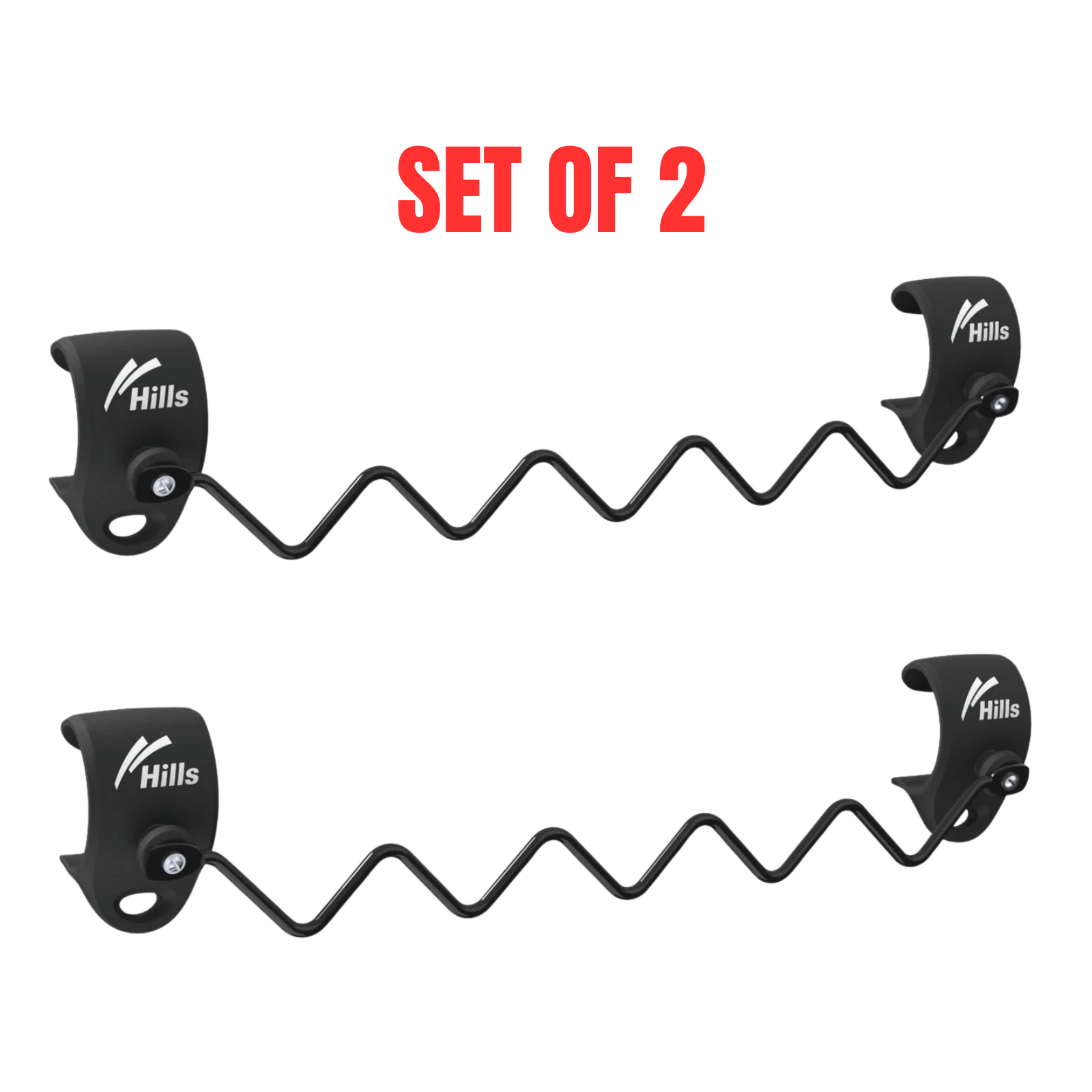 2 x Hills Clothesline Accessory Coat Hanger Rail Clothes Hanging Rack - Black