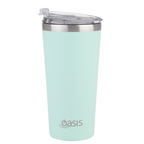 2 X Oasis Insulated Travel Double Wall Mug 480ml With Lid Coffee Cup - Mint