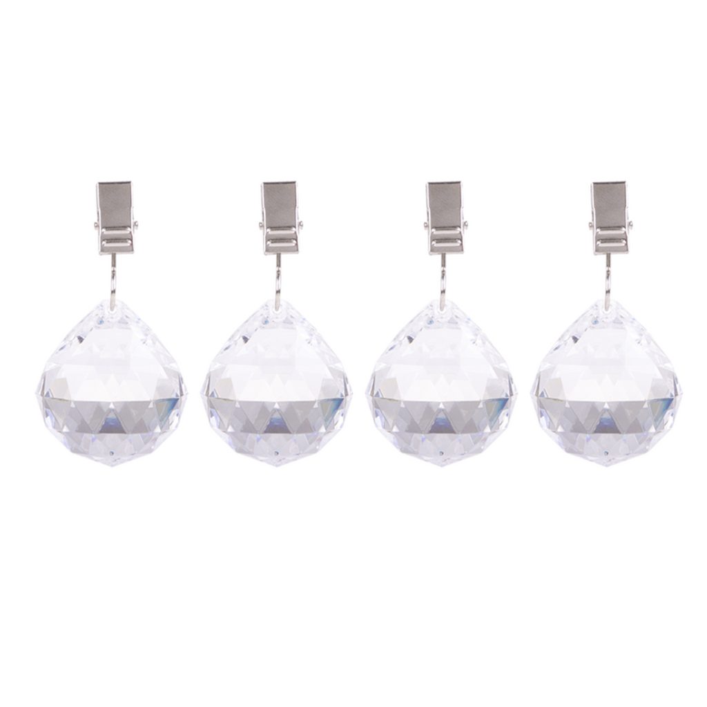 Tablecloth Weights Clip Acrylic Crystal Decor Table Cloth Weight Clips 4 Pieces