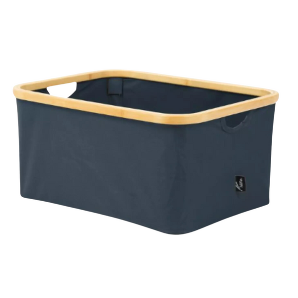 Large Bamboo Basket | Hills Brand | Navy Blue