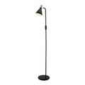 Verve Design Mateo Floor Lamp for Living Room with Adjustable Shade - Black