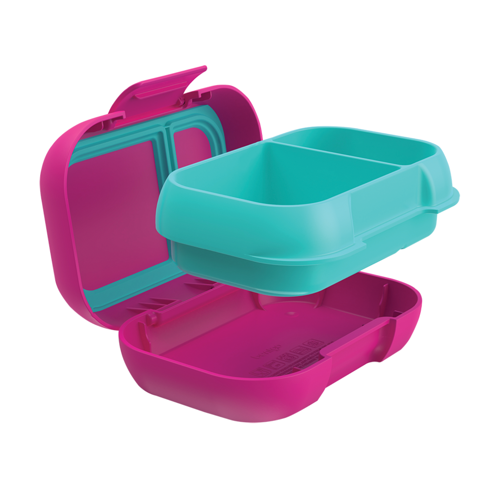 Bentgo Kids Leak-Proof Snack Container Bento Food Lunch Box - Fuchsia/Teal