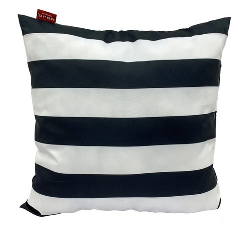 2 x Mojo Cushion Cover Throw Pillow Case 45x45cm, Striped Design - Black & White