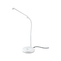LED Table Desk Lamp W/ Wireless Phone Charging Touch Control Verve Design White