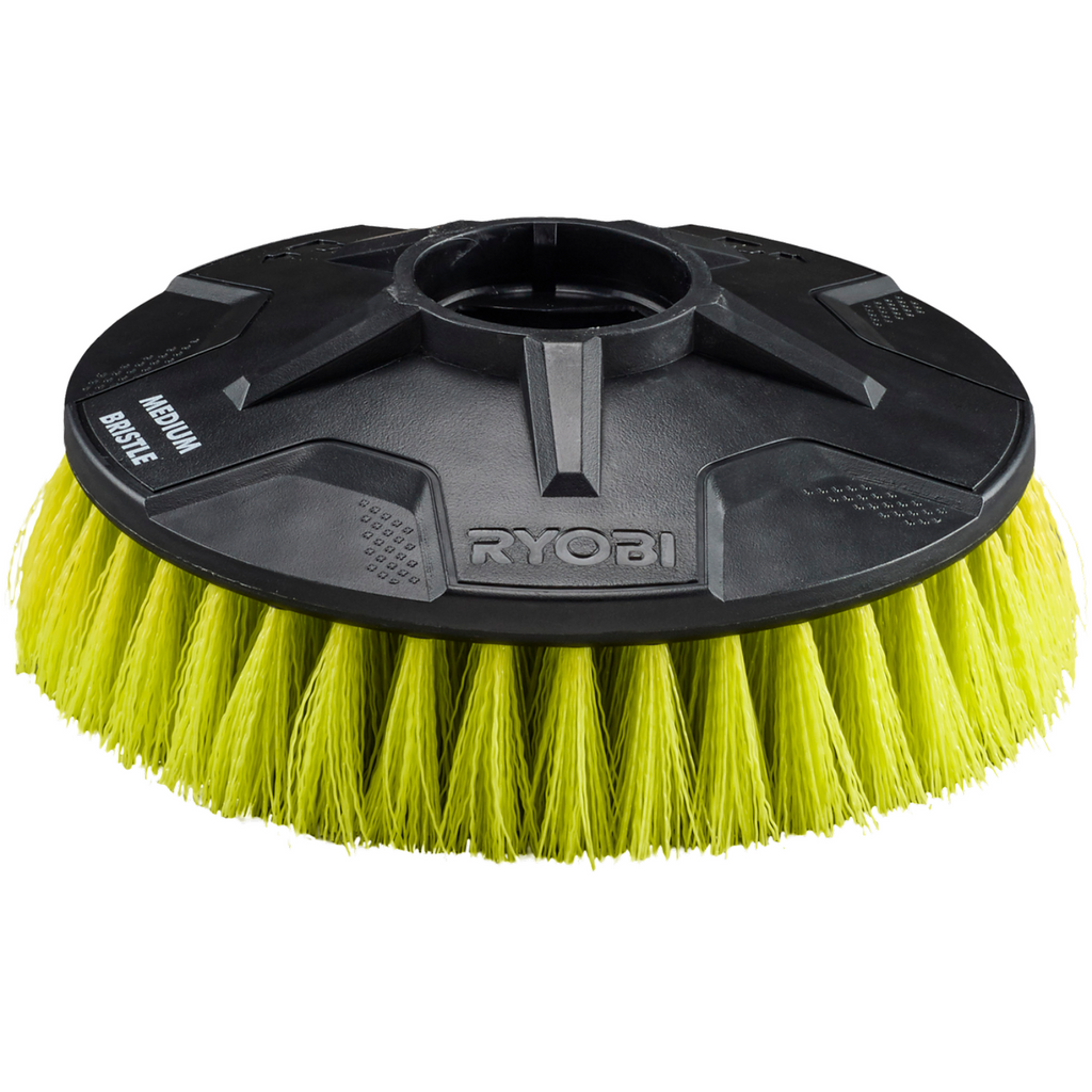Ryobi Power Scrubber Brush 152mm Medium Bristle For General Purpose Cleaning NEW