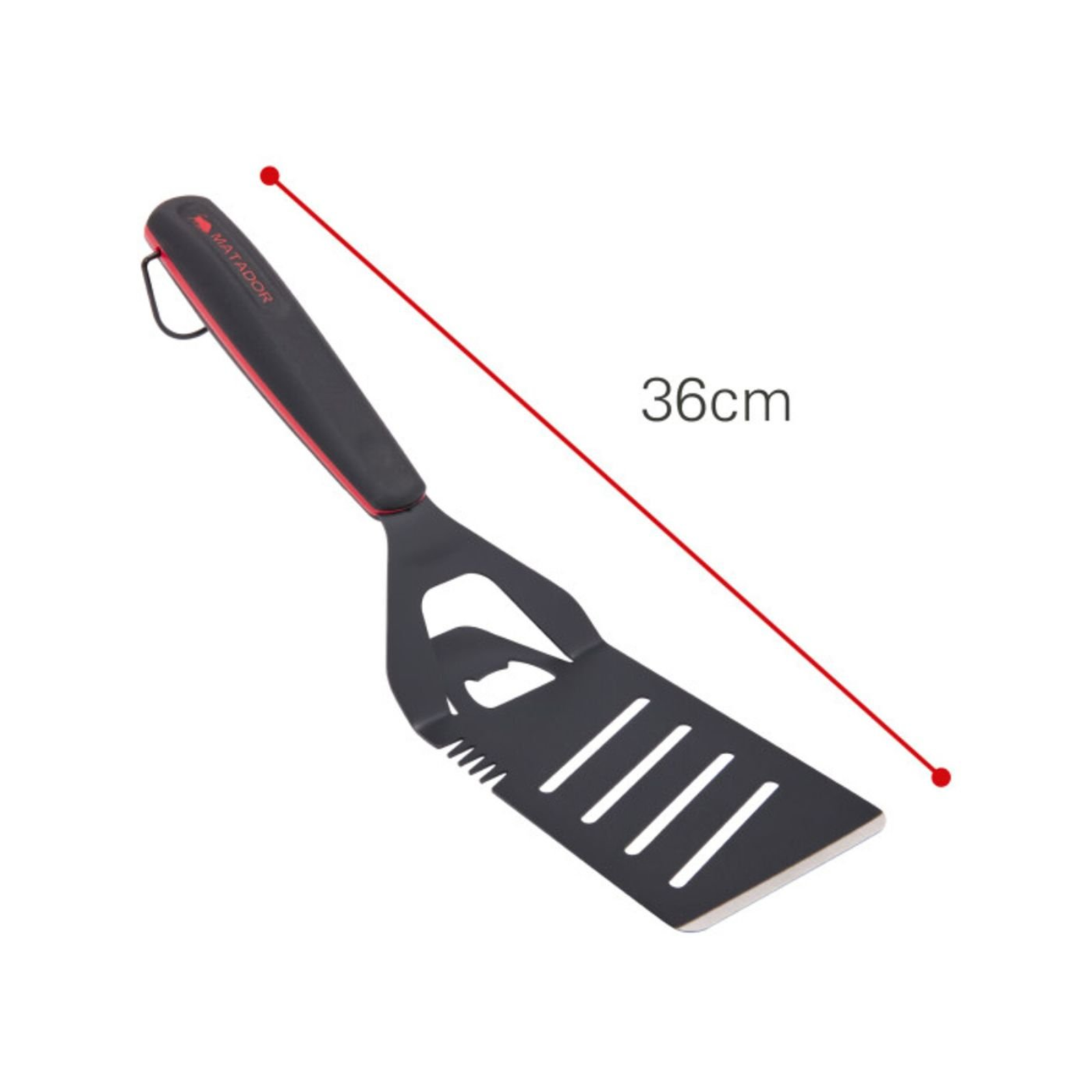 Matador BBQ Spatula Stainless Steel Non-Stick Slotted Turner - Black