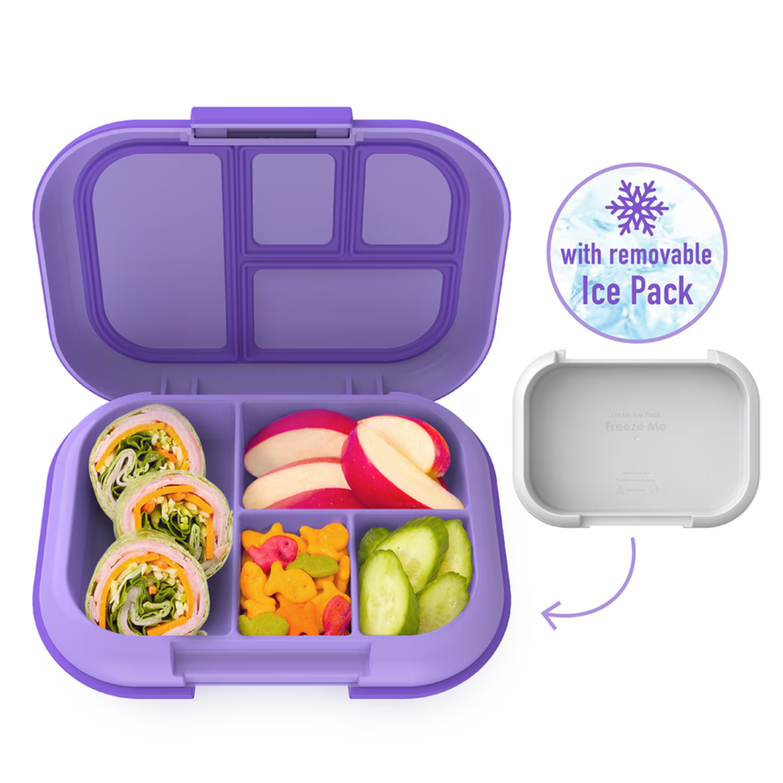 Bentgo Kids Chill Leak-Proof Bento Lunch Box with Removable Ice Pack - Purple