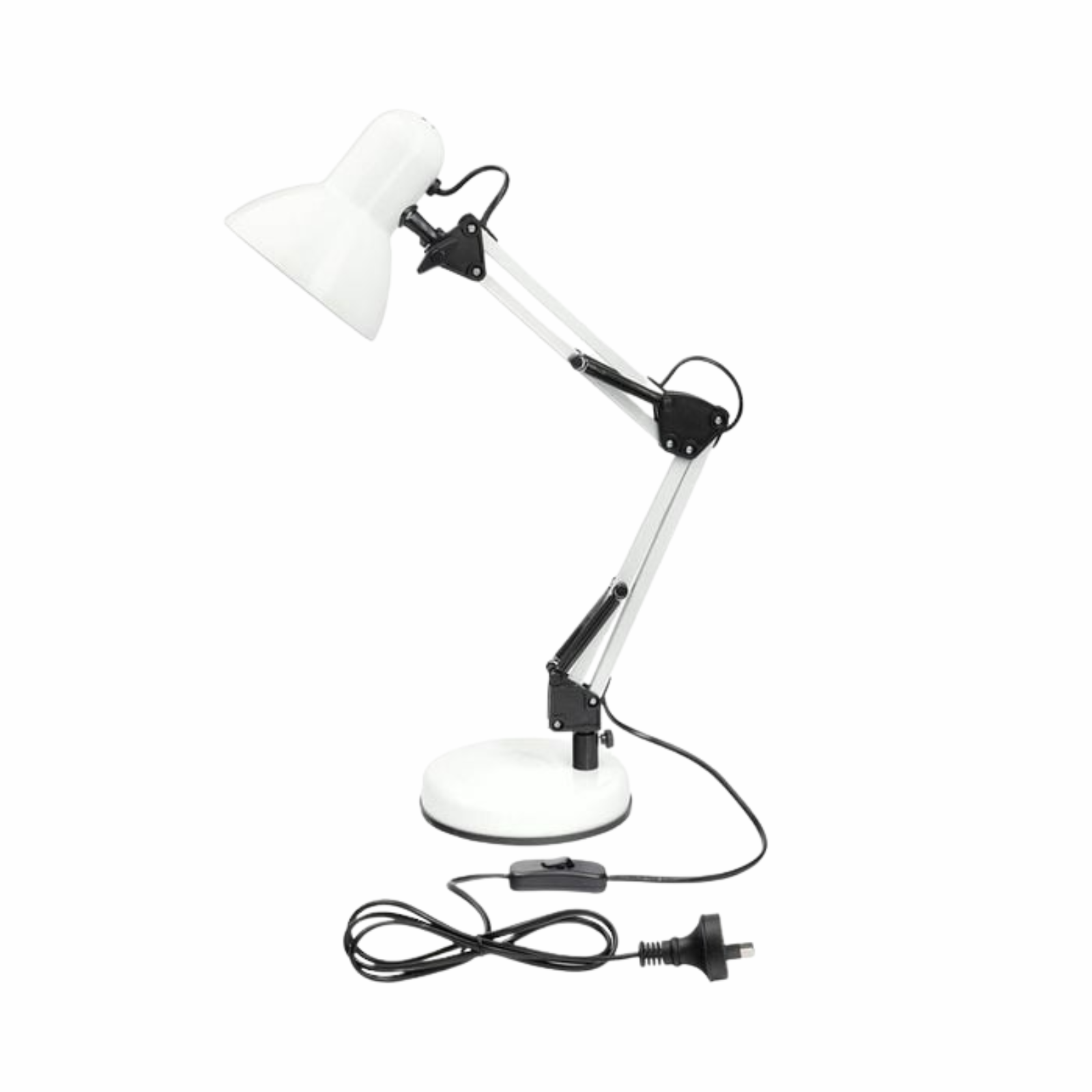 Brilliant XL White Flexi Lloyd Desk Lamp Bedside Study Reading Table Night Light