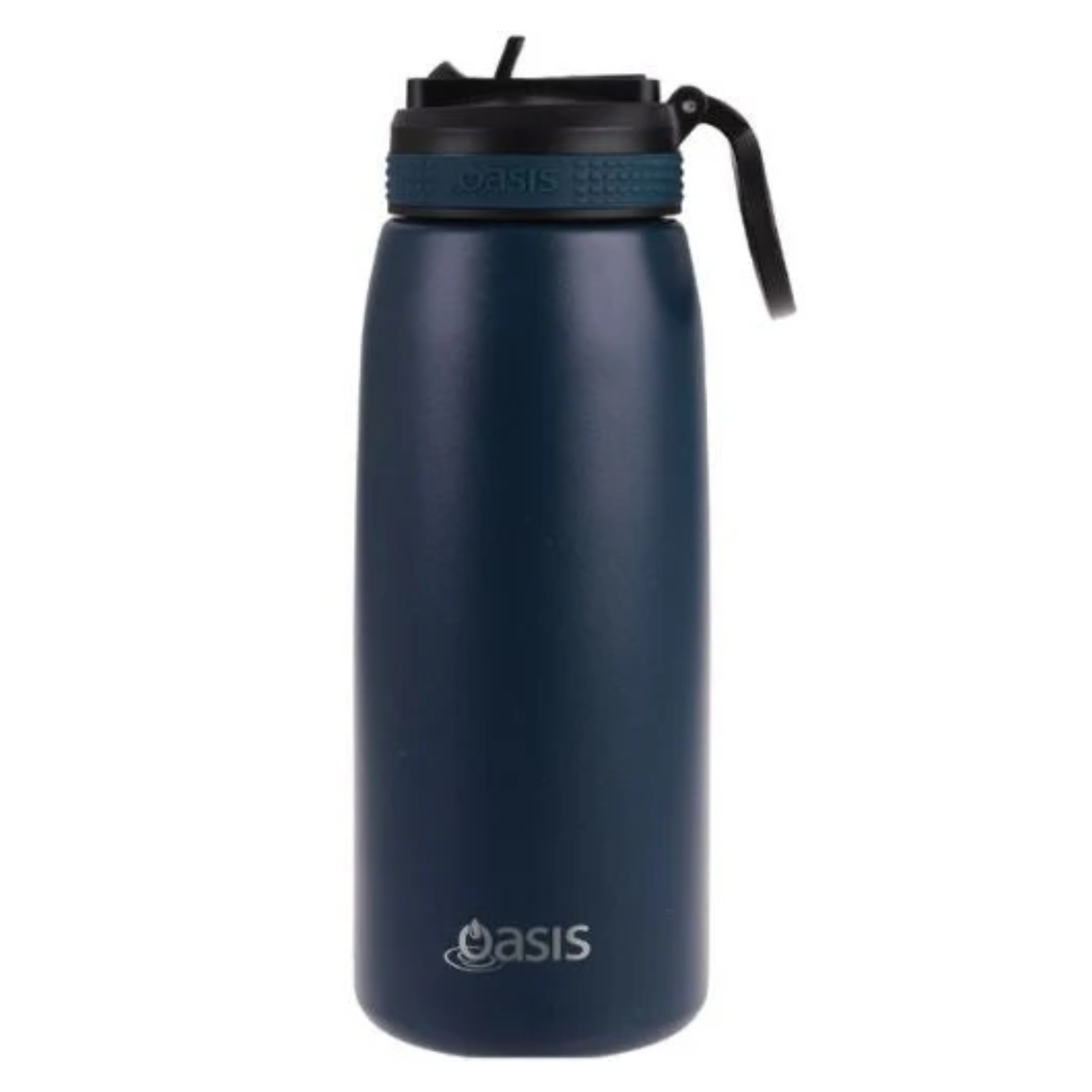 2 x Oasis 780ml Stainless Steel Insulated Sports Bottle with Sipper Straw - Navy