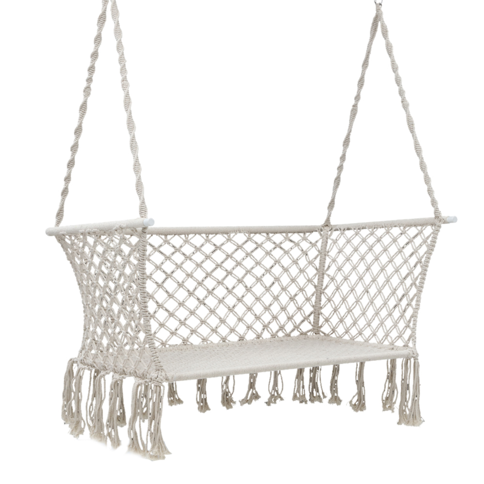 Gardeon Hammock Chair Patio 2 Person Swing Hammocks Double Portable - Cream