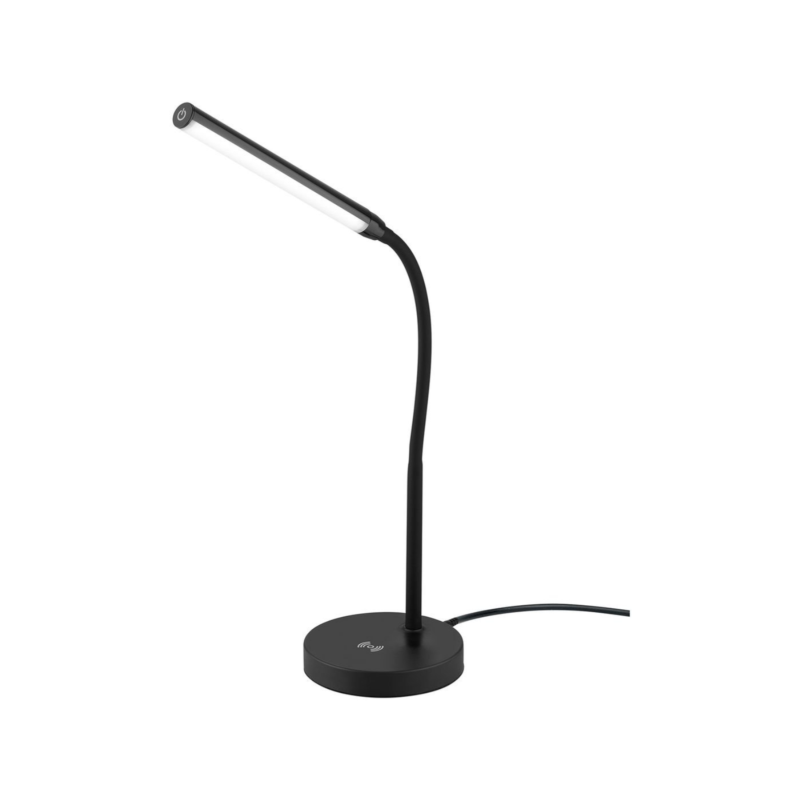 LED Table Desk Lamp W/ Wireless Phone Charging Touch Control Verve Design Black
